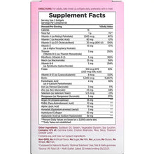 Supplement Facts label listing ingredient amounts per serving on pouch