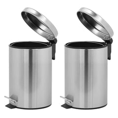 Innovaze Round Shape 6.6 Liter Pedal Bin, 2 ct.