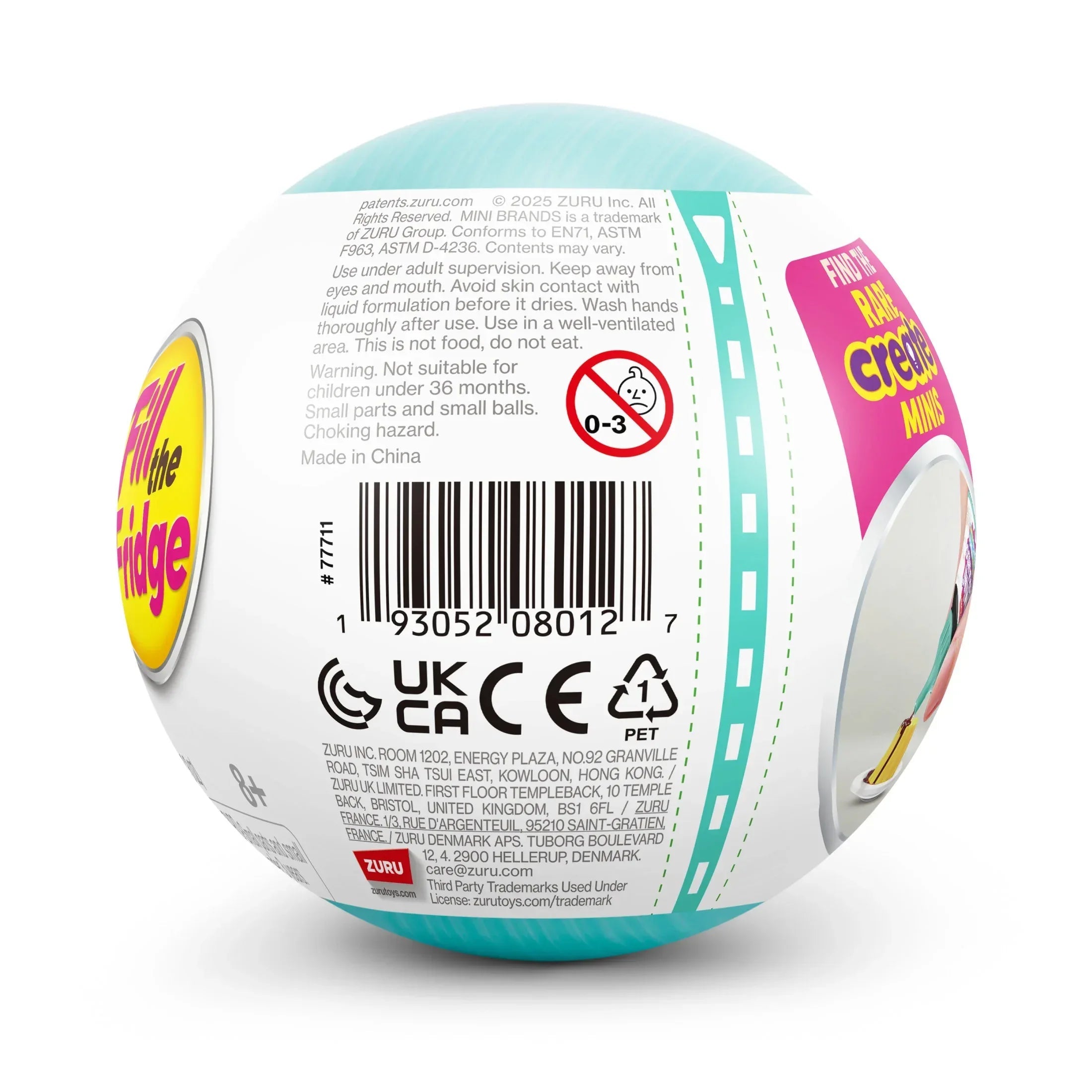 Mini Brands Fill the Fridge S1 Blindbox Capsule, Collectible Unbox Surprise Toy for Kids, Teens & Adults Ages 3+ by ZURU
