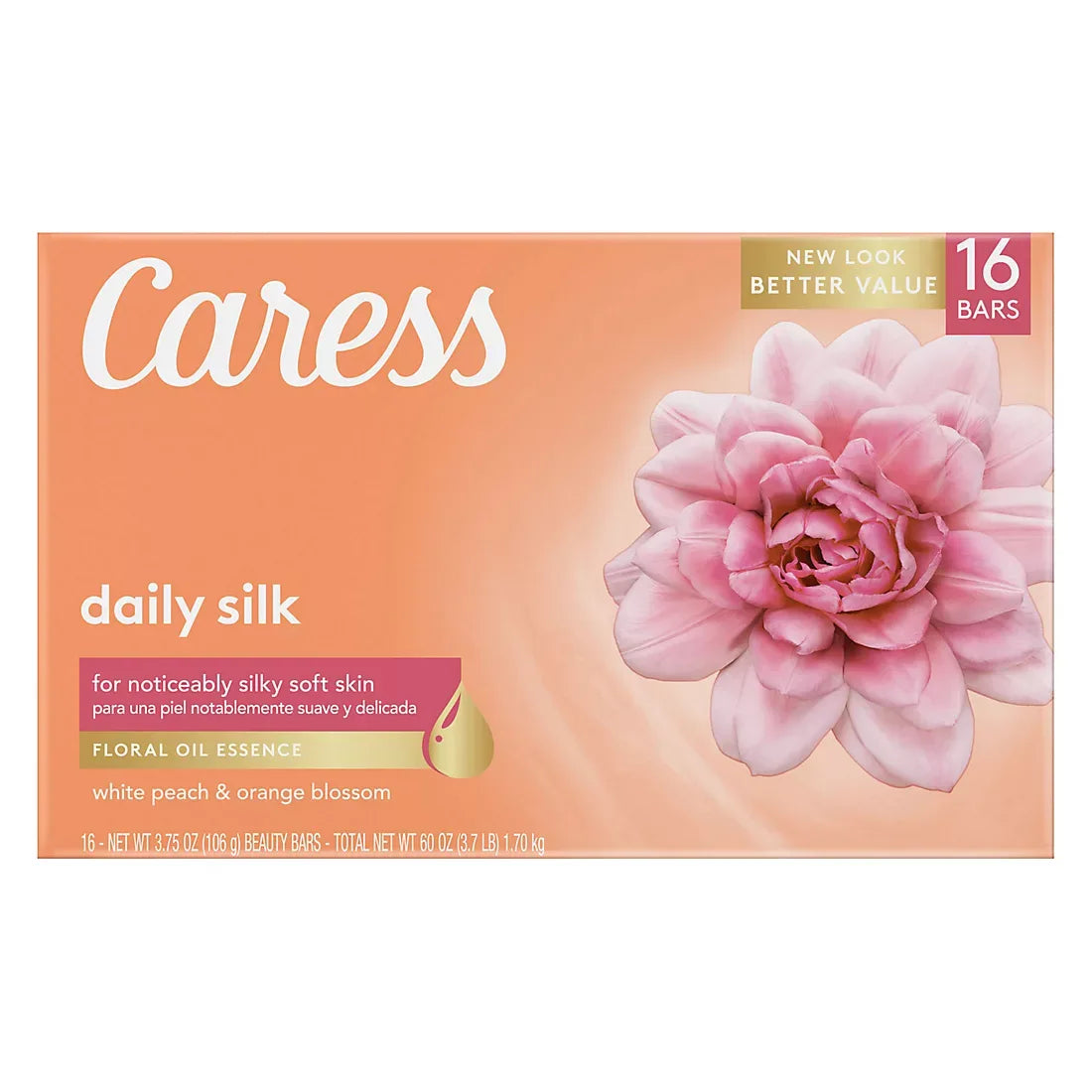 Caress Bar Daily Silk Soap Bar, 16 ct. - USA MEGA SHOP