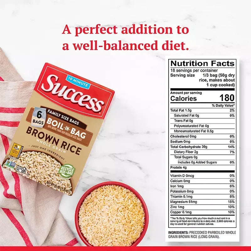 Success Boil-in-Bag Brown Rice, 32 oz. - USA MEGA SHOP