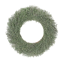 24-inch dried grass wreath, green circular loop