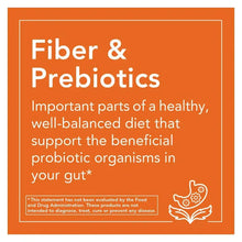 Fiber & Prebiotics info card on product packaging