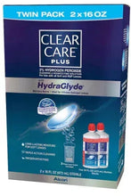 Clear Care Plus contact lens solution twin pack with two red cap 16 oz bottles