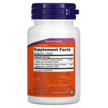Lutein & Zeaxanthin softgels bottle back label with Supplement Facts