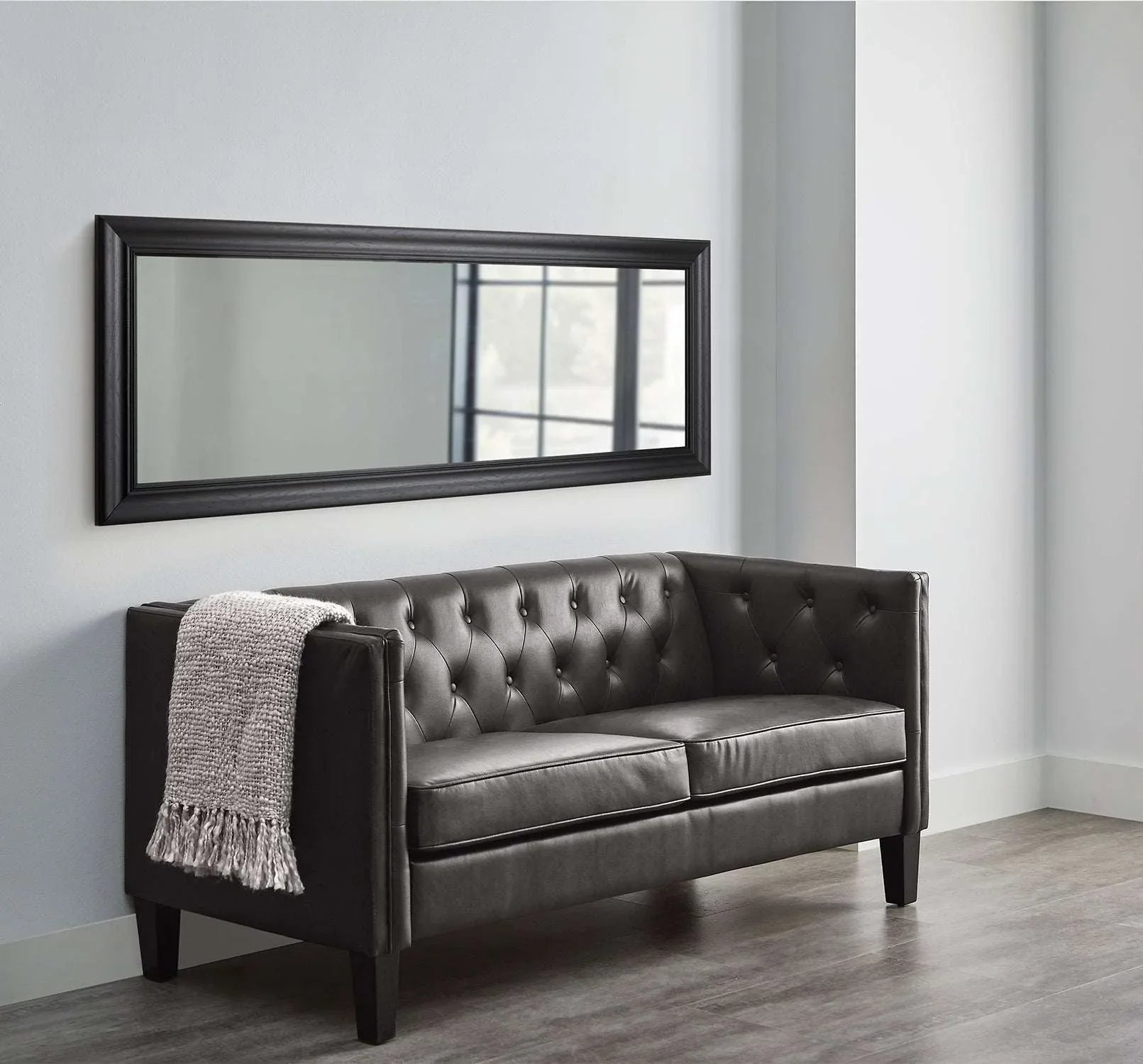 Better Homes & Gardens 27x70 Black Rectangle Large Full-Length Floor Mirror for Bedroom or Entryway