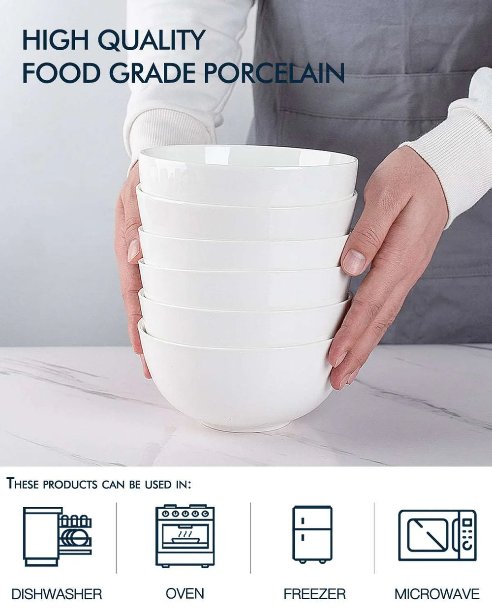 Delling Ceramic Soy Sauce Dipping Bowls, 4oz, Set of 6, White - USA MEGA SHOP