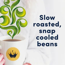 Gevalia coffee promo graphic with slow roasted, snap cooled beans text