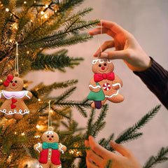 HAMCSTNF Gingerbread Man Ornaments for Christmas Tree, 12pcs, 3" - USA MEGA SHOP