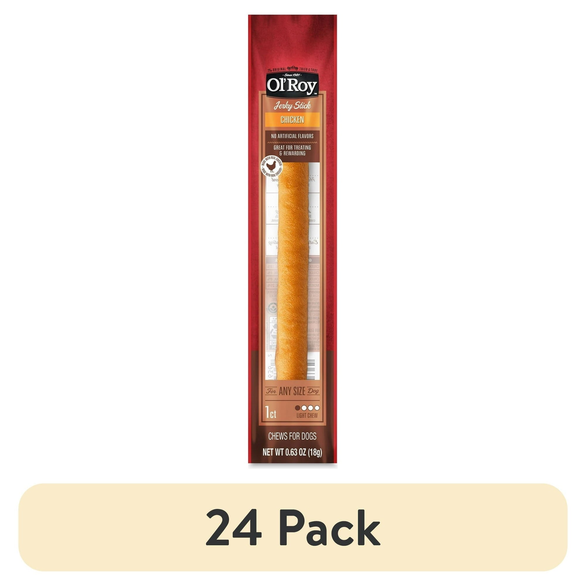 (24 pack) Ol' Roy 1 Count Chicken Stick, 0.63oz, Dry Training Treats for Any Size Dogs.