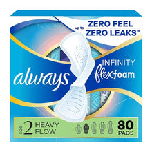 Infinity flexfoam heavy-flow panty liners with wings, size 2, 80 pads (boxed)