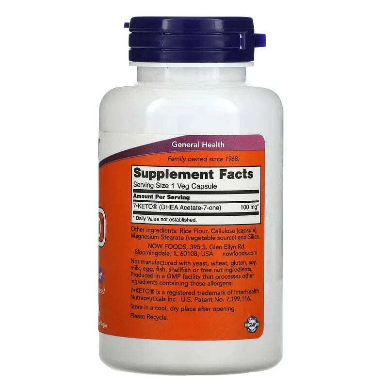 NOW Foods, 7-KETO®, Veg Capsules (25 mg per Capsule)