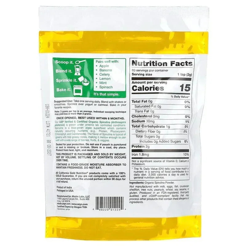 California Gold Nutrition, Superfoods, Organic Powder, 4 oz (114 g)