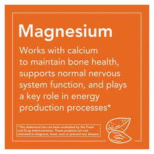 Magnesium information card: supports normal nervous system function and energy production