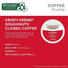 Krispy Kreme Classic Coffee, Medium Roast K-Cup Coffee Pods, 24 Count