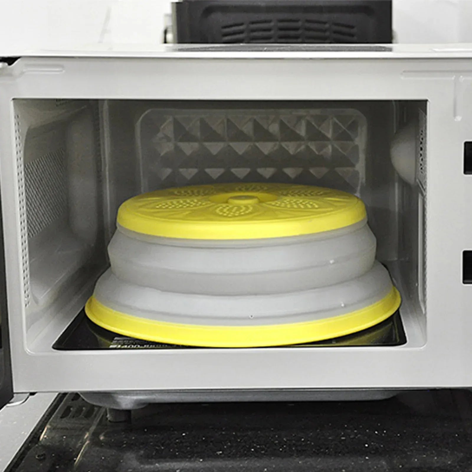 Vented Collapsible Microwave Splatter Cover for Food,Kitchen dish bowl Plate Proof lid Can be Hung,Dishwasher-Safe,BPA-Free Silicone & Plastic