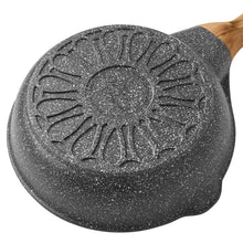 8-inch fry pan underside with embossed circle and charcoal speckle finish