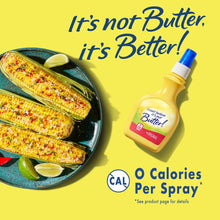 'It's not Butter, it's Better!' yellow spray bottle with blue cap.