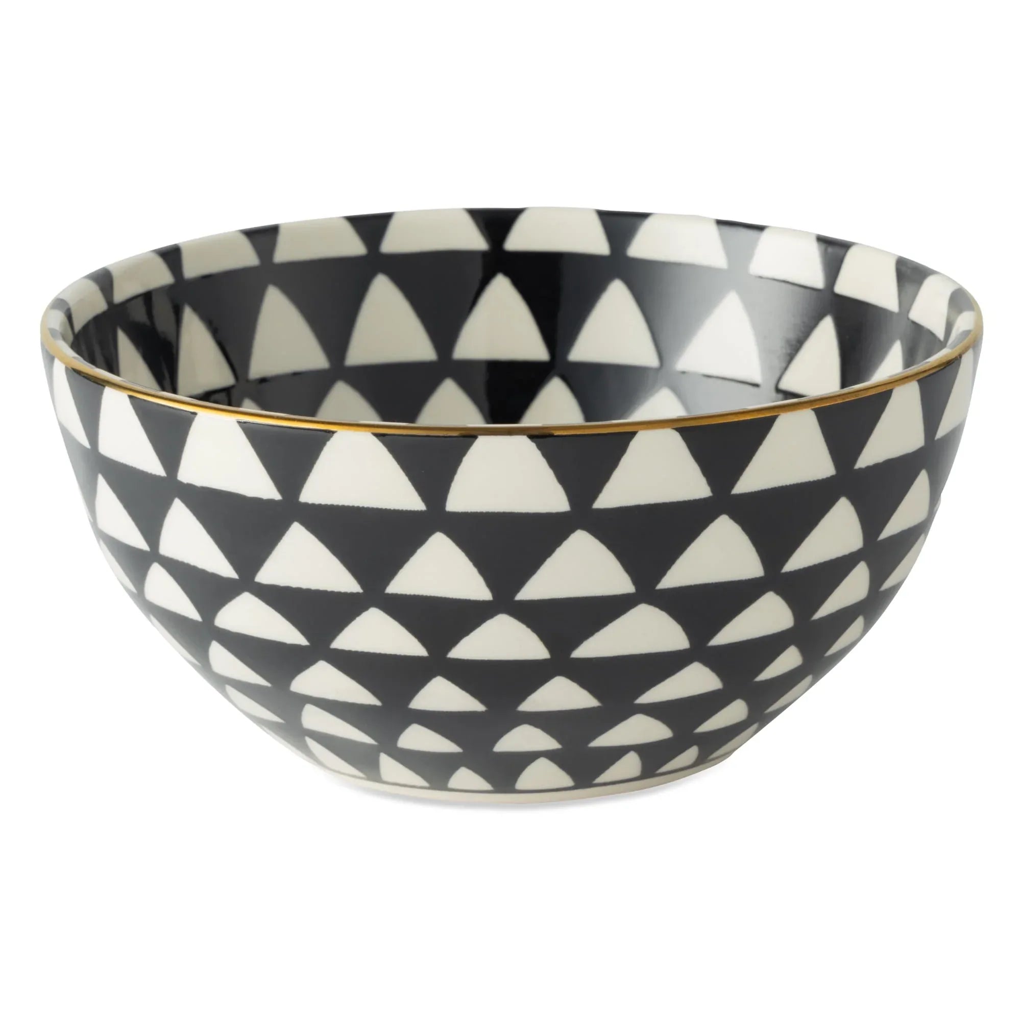 Thyme & Table Medallion 12-Piece Ceramic Dinnerware Set Black and White - USA MEGA SHOP