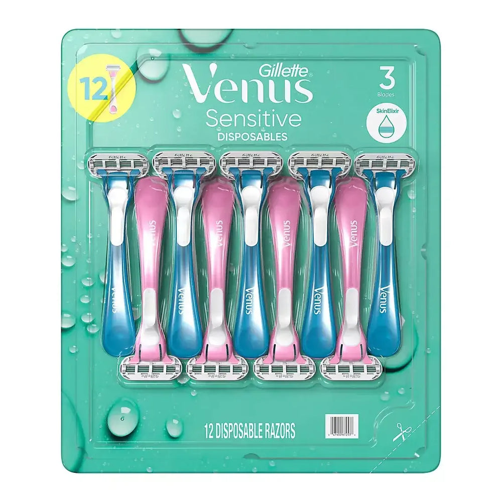 Venus Sensitive Women's Disposable Razors, 12 ct. - USA MEGA SHOP