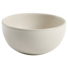 Cream matte serving bowl with smooth rounded rim