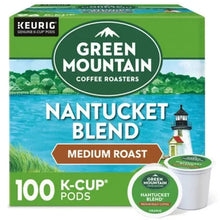 Green Mountain Nantucket Blend medium roast K-Cup pod box, 100 count