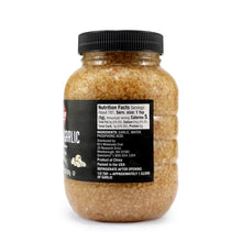 Minced garlic with water jar, Wellsley Farms, back label with nutrition facts.