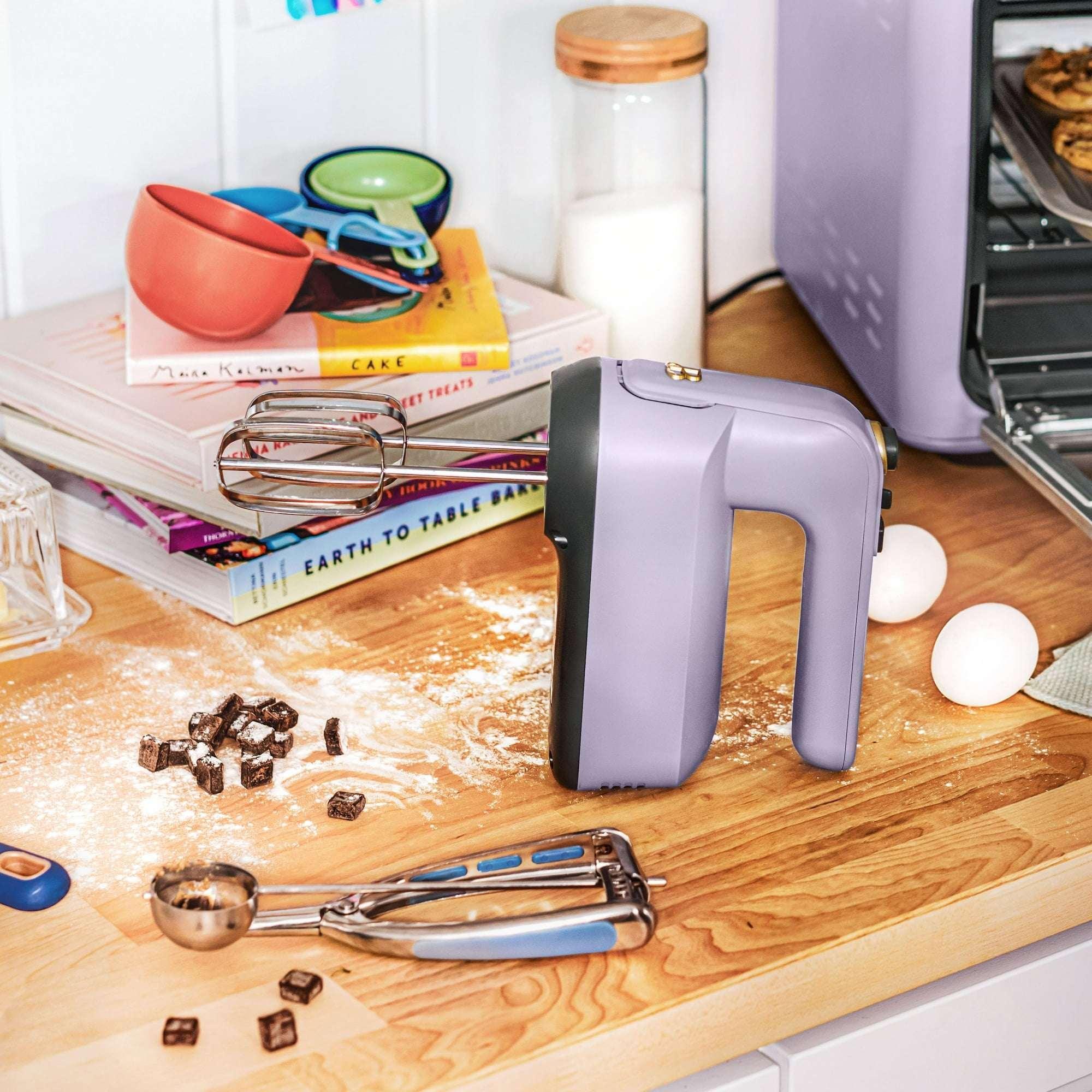 Beautiful 6-Speed Electric Hand Mixer, White Icing by Drew Barrymore