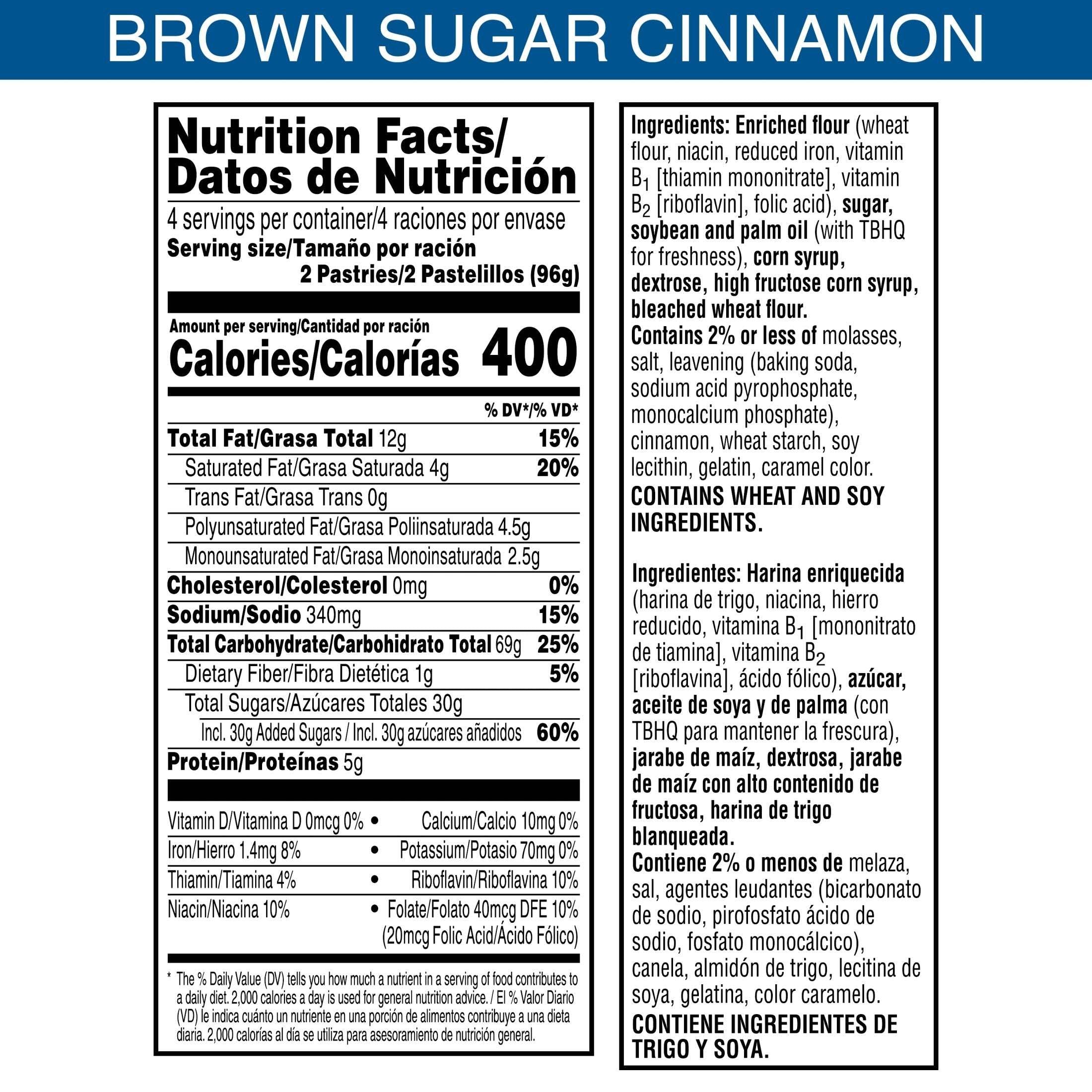 Pop-Tarts Frosted Brown Sugar Cinnamon Toaster Pastries, Breakfast Foods, Shelf-Stable, 13.5 oz (8 Count)