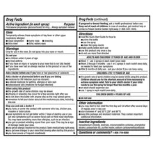 Berkley Jensen nasal spray drug facts label panel