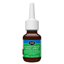 Berkley Jensen allergy relief nasal spray bottle with white spray nozzle
