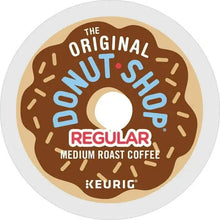 Donut Shop K-Cup pod label: Regular medium roast coffee