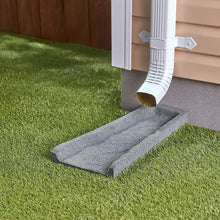 Gray rubber splash blocks, mat-style set with textured surface