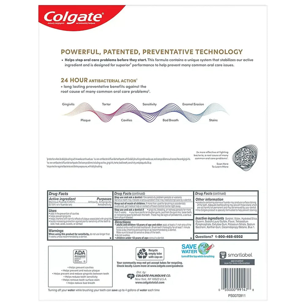 Colgate Total Whitening Gel Toothpaste, 5 pk./6 oz. - USA MEGA SHOP