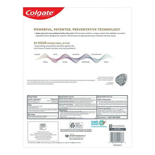 Colgate Total Active Prevention toothpaste package back with product information panel