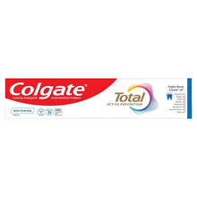 Colgate Total Active Prevention whitening toothpaste box front with mint notes