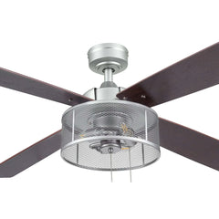 Better Homes & Gardens 52" Pewter Indoor Ceiling Fan with Light, 4 Blades, Pull Chains & Reverse Airflow - USA MEGA SHOP