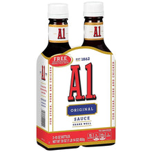 A.1 Original Sauce 2-pack bottles, front label shows red A1 logo and Original Sauce