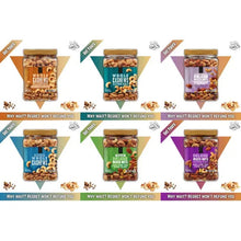 Cashew jars variety pack shown together, multiple packaging designs