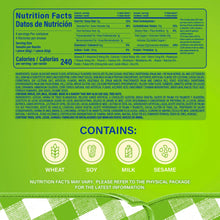 Nutrition facts and contains icons on Bimbo Nito chocolate wrapper