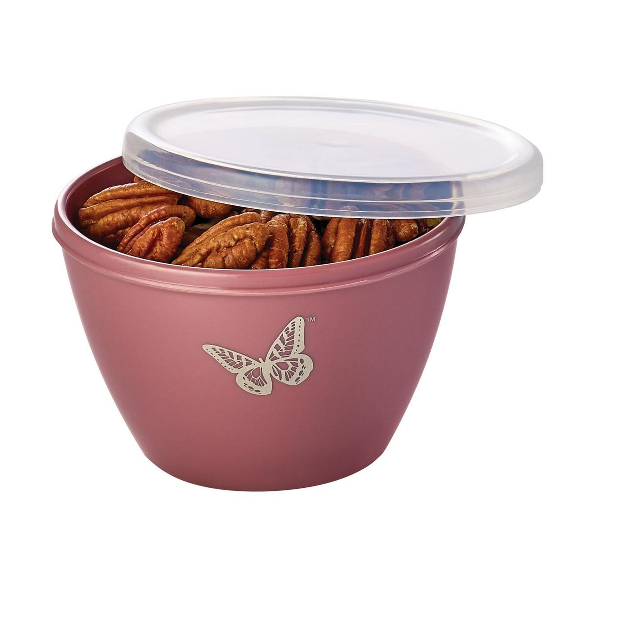Dolly Parton Plastic Mixing Bowls with Air-Tight Lids, Set of 4, Blush