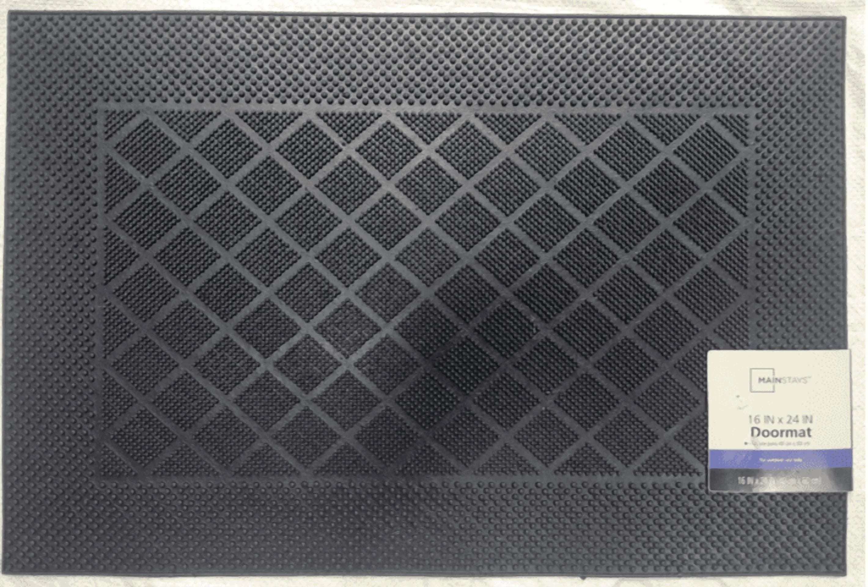 Mainstays Flexible Rubber Pin Doormat for Entryways