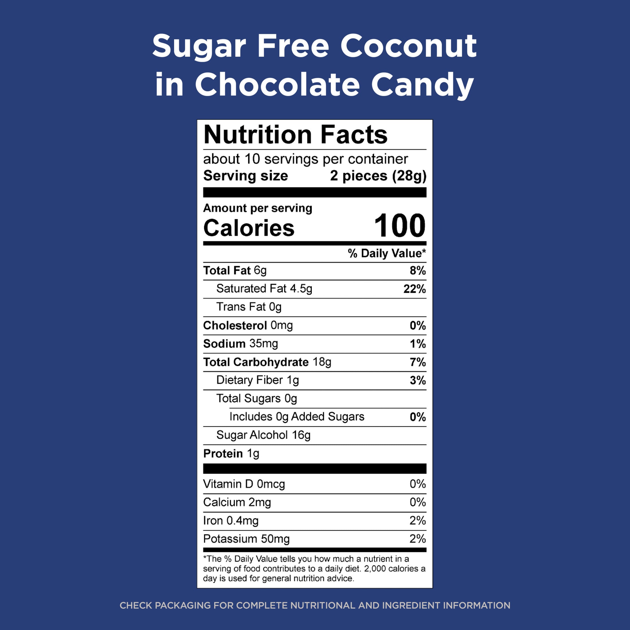 RUSSELL STOVER Sugar Free Coconut in Chocolate Candy, 10 oz. bag