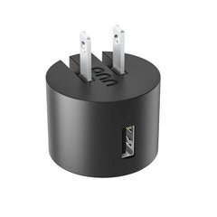 onn 12W Single USB-A Port Wall Charger, Foldable Plug, Black - Compatible with iPhone, Samsung Galaxy, Note, Pixel Devices iPad Pro, & More