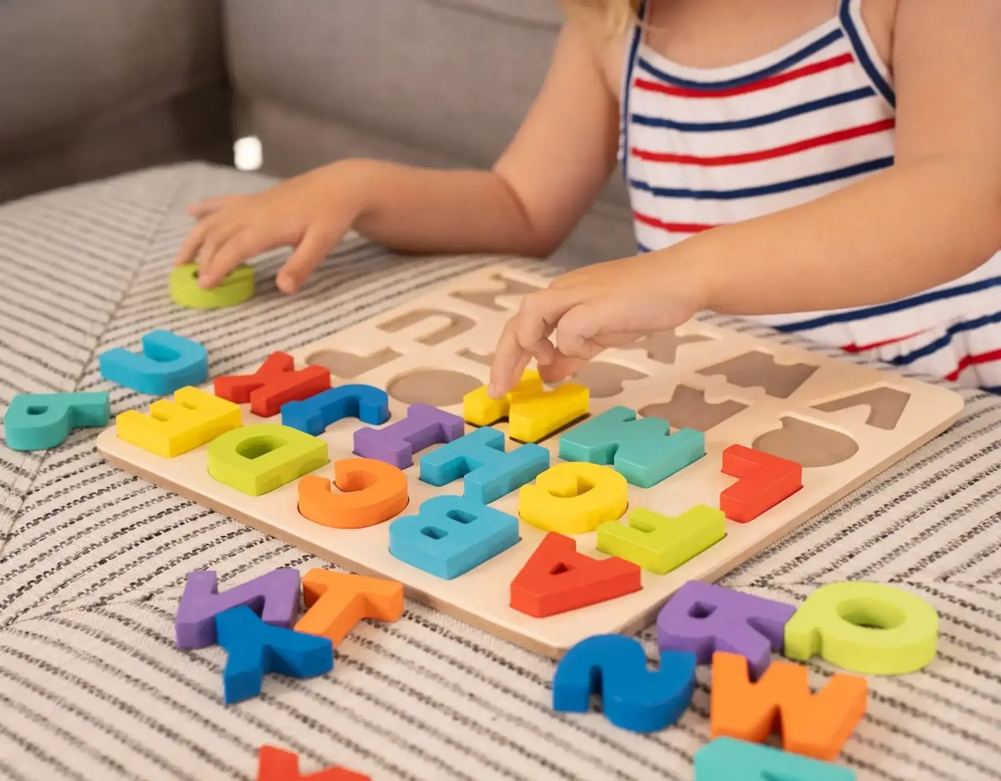 Spark Create Imagine Wooden Alphabet Puzzle, Baby and Toddler Toys for Children Ages 18 Months - USA MEGA SHOP