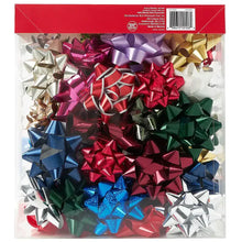 Berkley Jensen holiday bows set of metallic multi-color star bows, 50 count