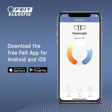 Smart LED bulb app download screen on smartphone for Android and iOS