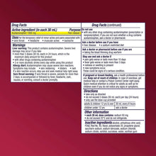 Drug Facts panel for active ingredient acetaminophen and directions