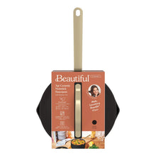 3-quart ceramic nonstick sauce pan product packaging with gold-tone handle