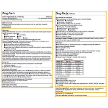 Children's Motrin ibuprofen drug facts panel with usage, directions, and warnings